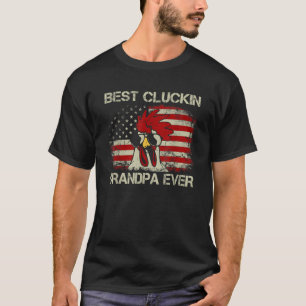 Camiseta Mejor Abuelo de Cluckin jamás Pollo Bandera Americ
