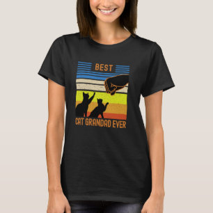 Camiseta Mejor Abuelo de Gatos Fist Bump para Abuelo