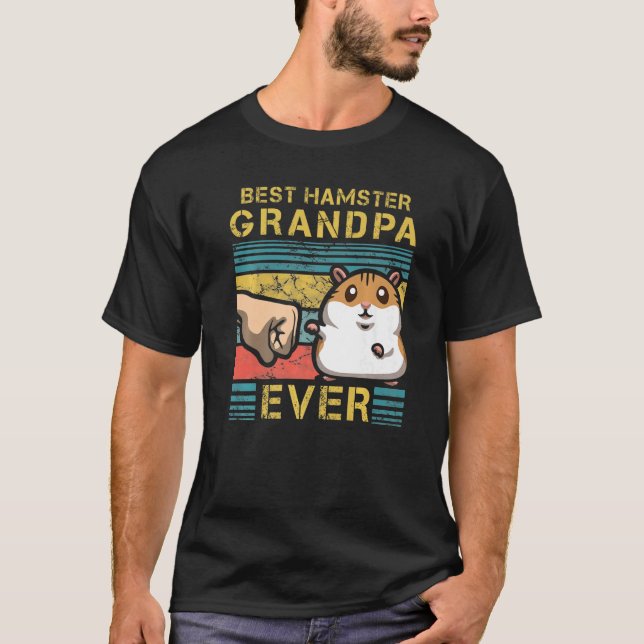 Camiseta Mejor Abuelo de Hamster Nunca Cavy Hammy Papá Gr (Anverso)