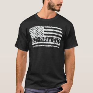 Camiseta Mejor abuelo de la bandera estadounidense