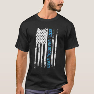 Camiseta Mejor Abuelo De La Bandera Estadounidense Fatherâ€