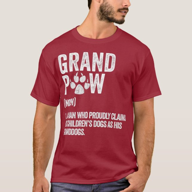 Camiseta Mejor Abuelo de Perro Divertido Retro de Abuelo (Anverso)