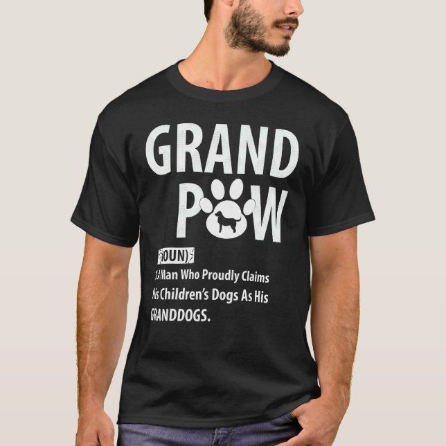 Camiseta Mejor Abuelo de Perro Nunca Abuelo Aparato Retro G (Anverso)