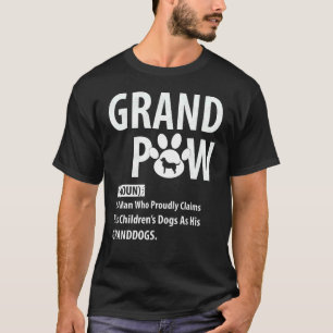 Camiseta Mejor Abuelo de Perro Nunca Abuelo Aparato Retro G