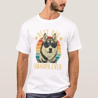 Camiseta Mejor abuelo de perro siberiano de todos