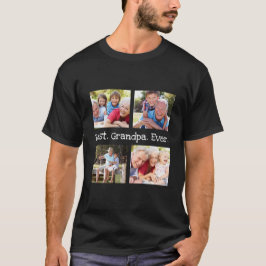 Camiseta Mejor Abuelo de siempre 4 Collage de fotos Diversi