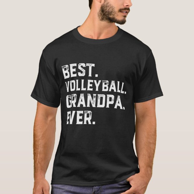 Camiseta Mejor Abuelo de Voleibol para el Día de los Padres (Anverso)
