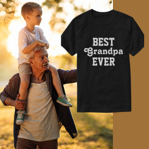 Camiseta Mejor Abuelo del Mundo Día del Padre Texto Blanco 
