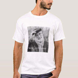 Camiseta Mejor Abuelo del Mundo Foto Moderna Simple y Elega