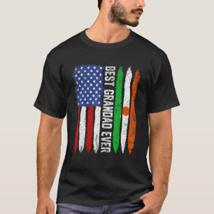Camiseta Mejor Abuelo Día del Padre Níger Us Bandera Retr