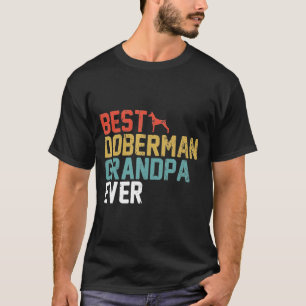 Camiseta Mejor Abuelo Doberman Retro