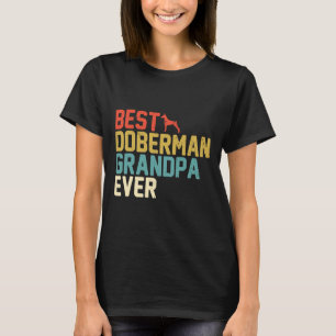 Camiseta Mejor Abuelo Doberman Retro