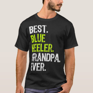 Camiseta Mejor Abuelo Heeler Azul jamás Perro Lover