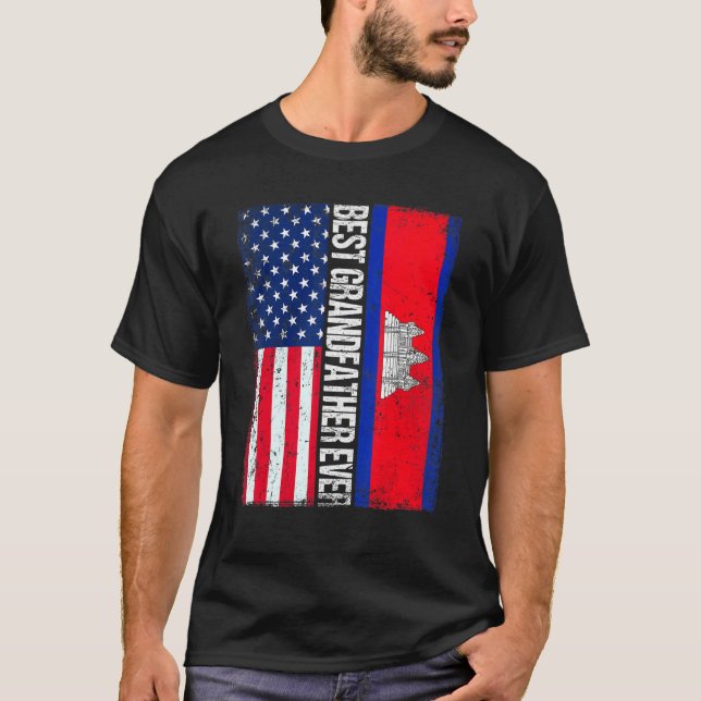 Camiseta Mejor Abuelo Nunca Retro Americano Cambo (Anverso)