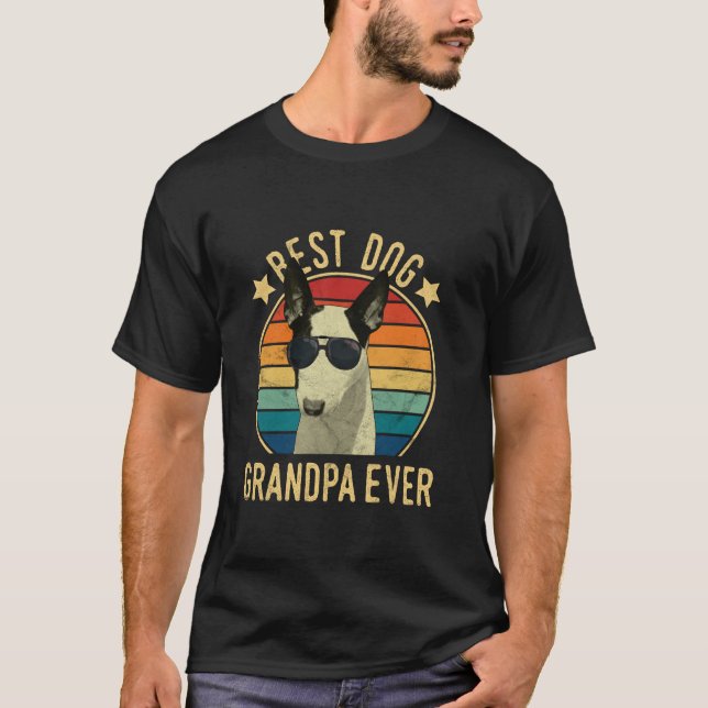 Camiseta Mejor Abuelo Perro Jamás Mítinico Bull Terrier Fat (Anverso)
