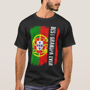 Camiseta Mejor abuelo portugués que padre de bandera de Por