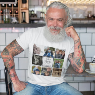 Camiseta Mejor abuelo que nunca personalizado de collage de