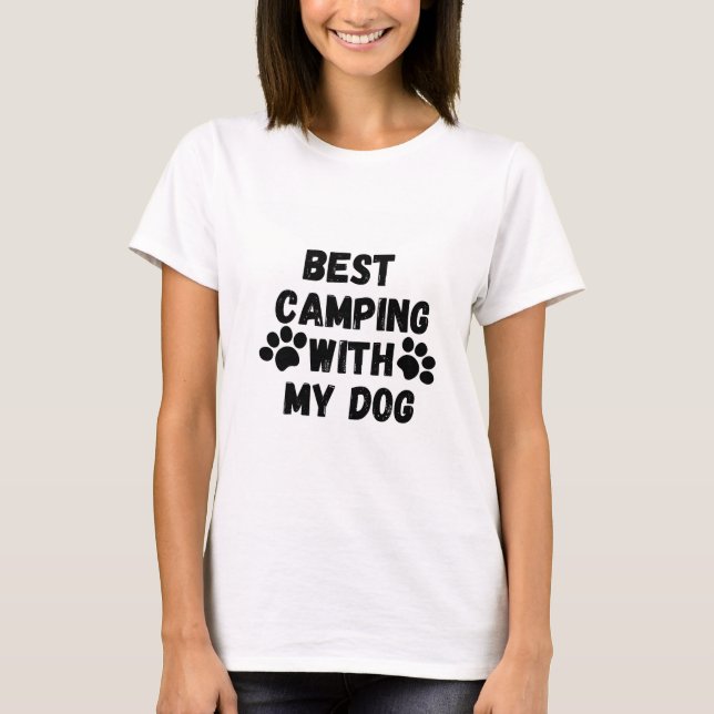 Camiseta Mejor acampar con mi perro (Anverso)