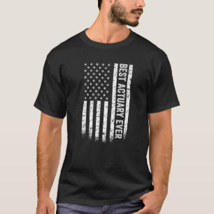 Camiseta Mejor Actuario Ever Bandera Estadounidense Veteran