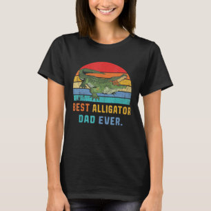 Camiseta Mejor Alligator Papá Amor Animal Vintage Retro