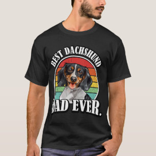 Camiseta Mejor Amante de Dachshund Piebald Papá