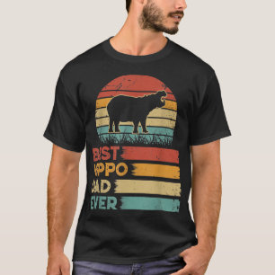 Camiseta Mejor amante de los animales de Hippo papá