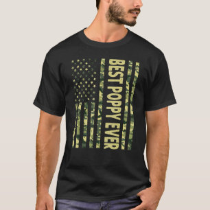 Camiseta Mejor amapola de Estados Unidos Abuelo de Bandera