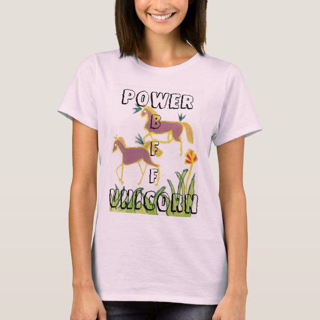 Camiseta Mejor amiga Hakuna Matata Power Unicorn (Anverso)