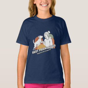 Camiseta Mejor Amiga Manada Perro Mamá Boho Arte de Línea