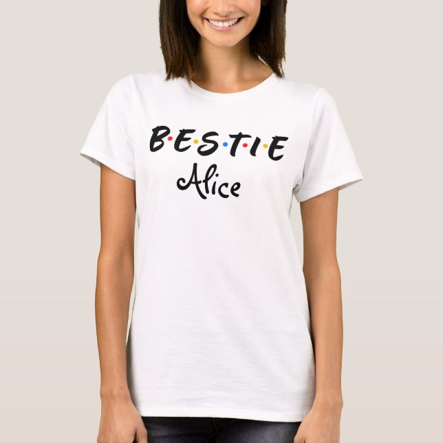 Camiseta Mejor Amiga Personalizada BFF (Anverso)