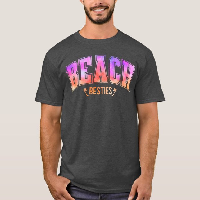 Camiseta Mejor Amigo Coincidencia Beach Tie Dye Bestie Trip (Anverso)