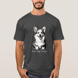 Camiseta Mejor Amigo Corgi Silohuette Negra y Blanca