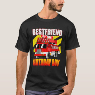 Camiseta Mejor Amigo De Birthday Boy Fire Truck Cumpleaños