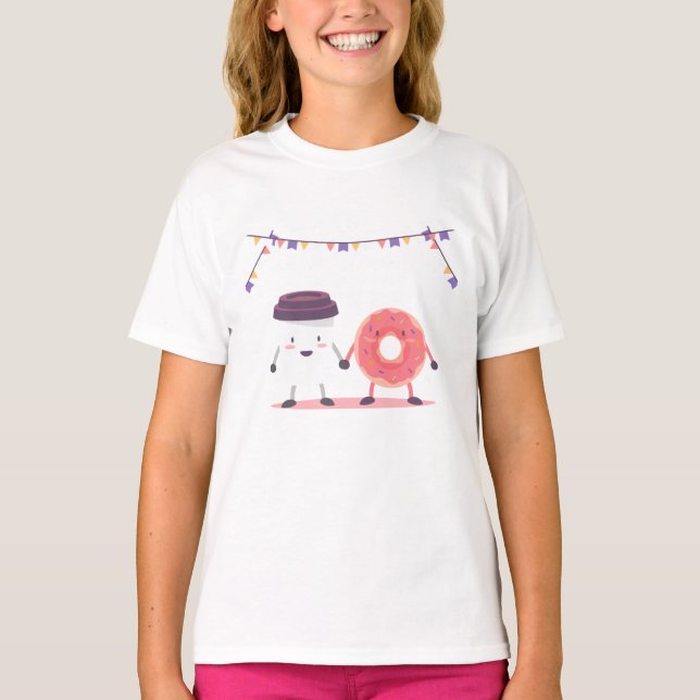 Camiseta Mejor Amigo de Donut y Coffee (Anverso)
