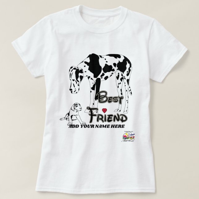Camiseta Mejor amigo de great dane (Diseño del anverso)