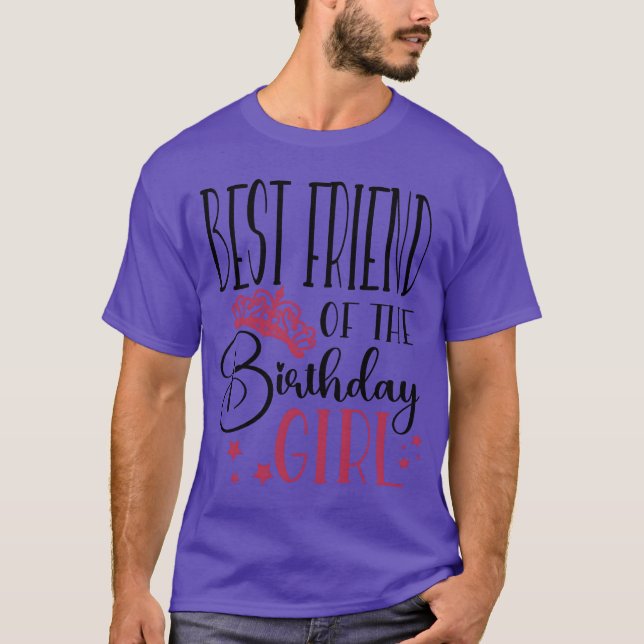 Camiseta Mejor Amigo de la Fiesta de Cumpleaños del Chica (Anverso)