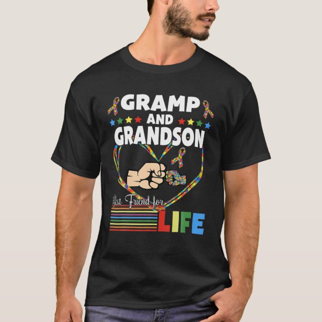 Camiseta Mejor Amigo De La Vida Autismo Gramp Y Abuelo Auté (Anverso)