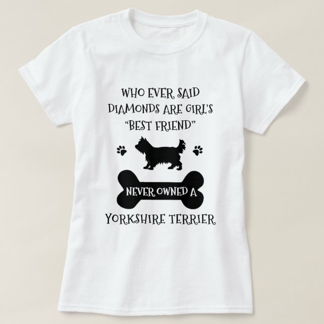 Camiseta Mejor amigo de Yorkshire Terrier (Diseño del anverso)