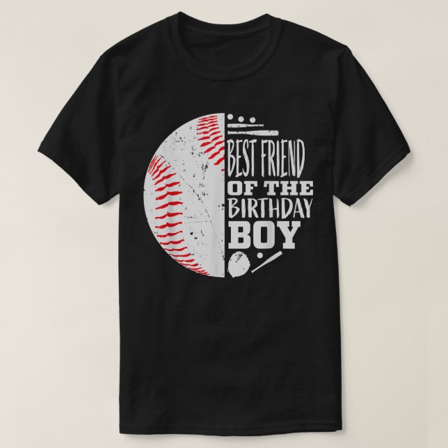 Camiseta Mejor Amigo del Béisbol de Cumpleaños Tema Pa (Diseño del anverso)