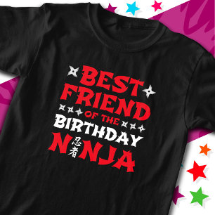 Camiseta Mejor Amigo del Cumpleaños Ninja Fiesta Karate