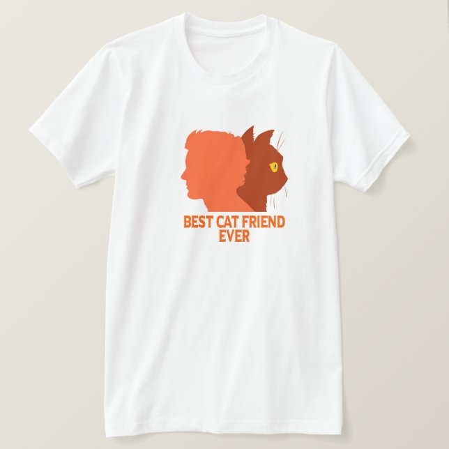 Camiseta mejor amigo del gato (Anverso del diseño)