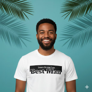 Camiseta Mejor Amigo del Novio Equipo de Bebida Humorístico