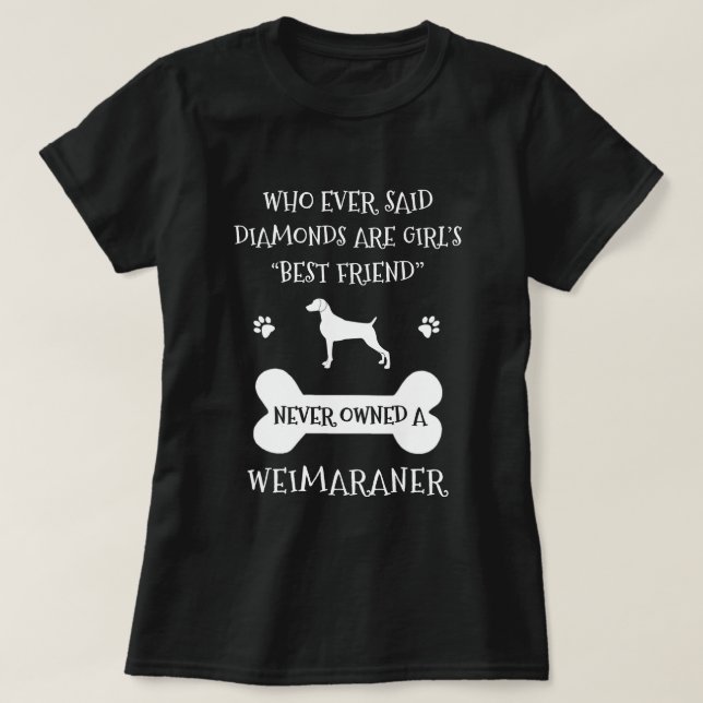 Camiseta Mejor amigo del perro de Weimaraner (Diseño del anverso)