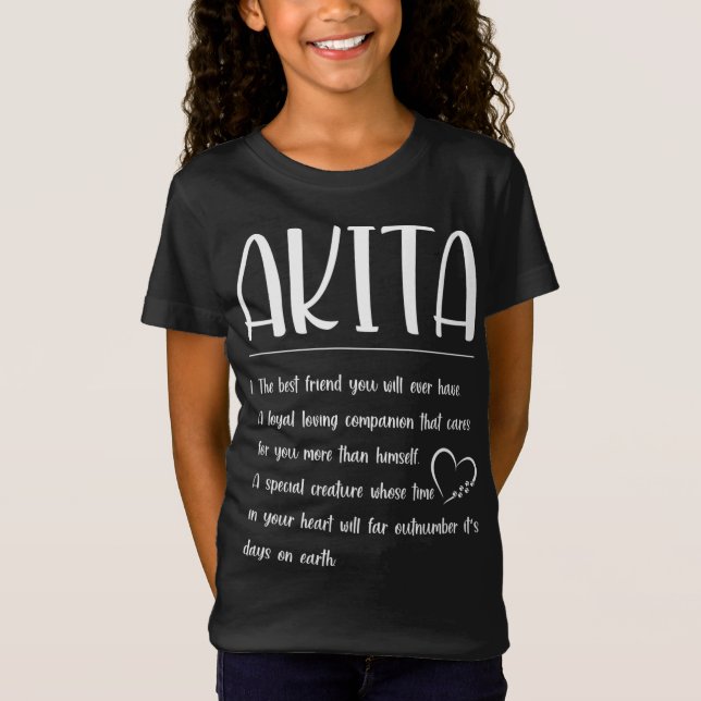 Camiseta Mejor Amigo Que Vas - Definición Akita (Anverso)