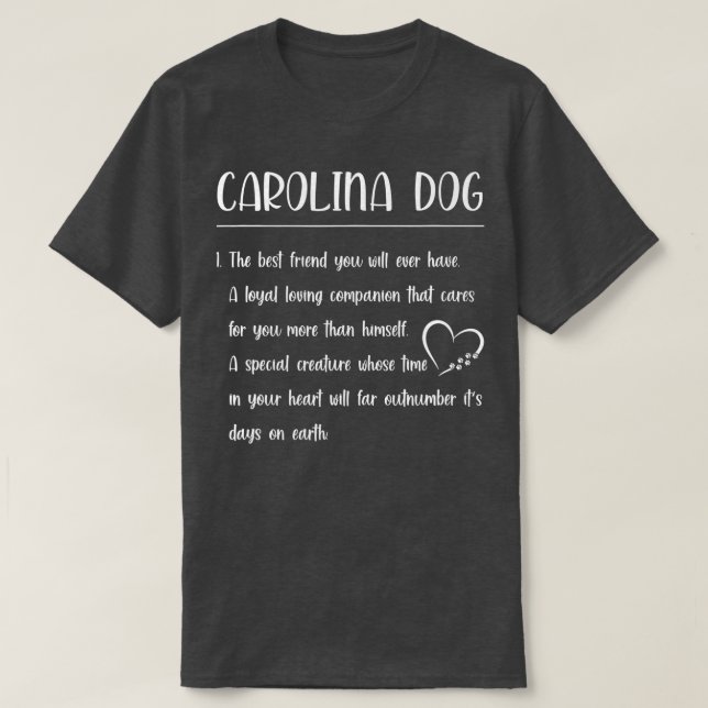 Camiseta Mejor Amigo Que Vas - Perro Carolina De Definición (Diseño del anverso)