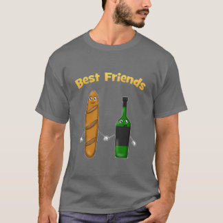 Camiseta Mejor amigos Baguette Wine Mejor amigos frien