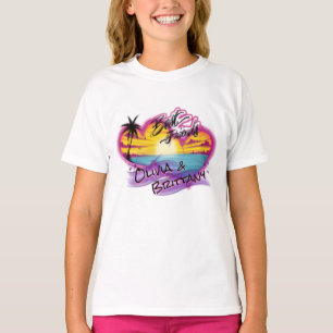 Camiseta Mejor amigos de aerógrafo diseño de personalizab