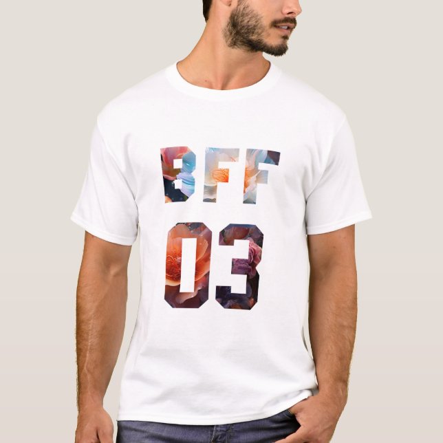 Camiseta Mejor amigos de Flor para 3 - BFF 03 (Anverso)