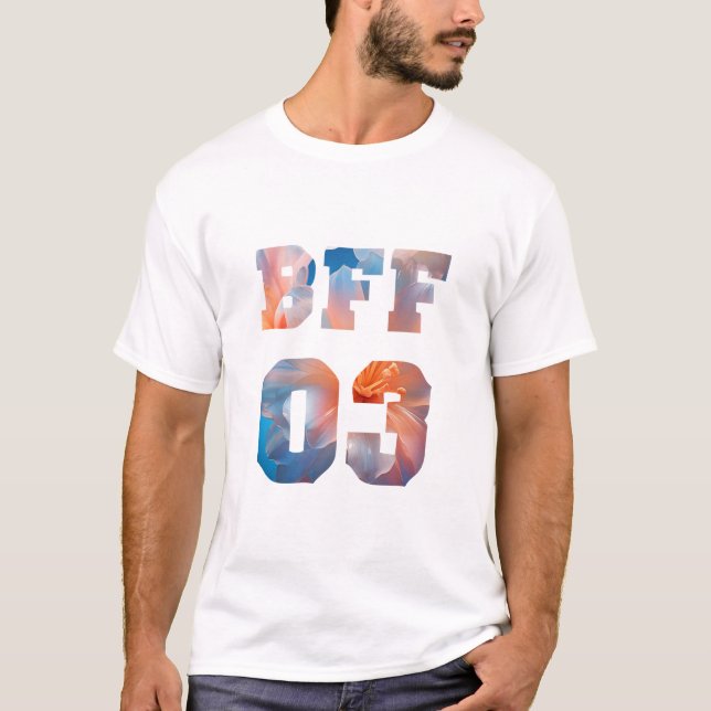 Camiseta Mejor amigos de Flor para 3 - BFF 03 (Anverso)