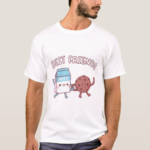 Camiseta Mejor amigos de leche y galletas